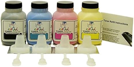 InkOwl Toner Refill Kit Replacement for Canon 045, 045H, HP CF500A, CF500X, CF501A, CF501X, CF502A, CF502X, CF503A, CF503X (202A/202X) (4-Pack)