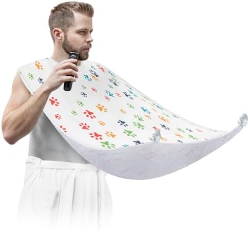 Colorful Abstract Tree Beard Bib Beard Hair Catcher for Men Shaving