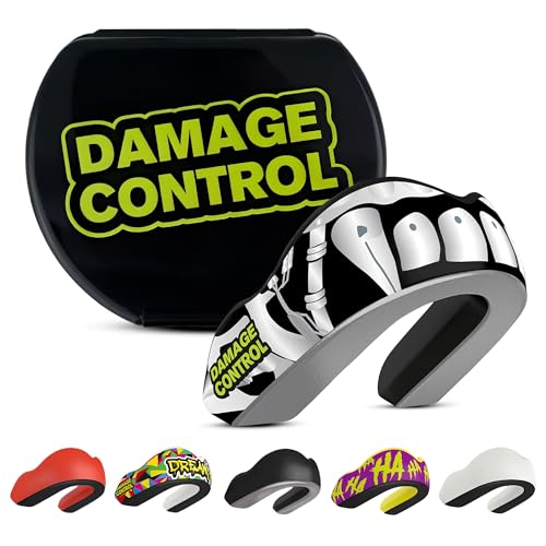 DAMAGE CONTROL Extreme Impact Mouth Guard Sports Mouthguard for Boxing, MMA, BJJ, Hockey, Rugby, Lacrosse, More Mouthpiece for Teeth & Jaw Protection, for Youth & Adults Giga Bite EI