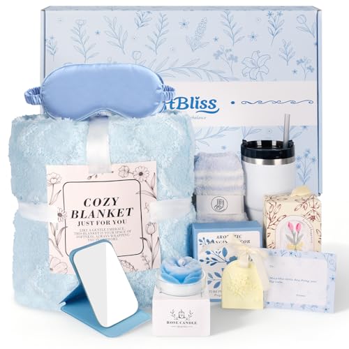 Spa Gift Baskets For Women, Self Care Gift Basket, Comfort Baskets For Mother, Get Better Soon Care Package , Birthday Gifts For Girls, Hug In A Box Sympathy, Stress Relief Gifts For Men