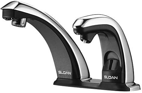 Sloan 3346004 N/A Optima DC Powered, Sensor Activated, Electronic Soap Dispenser with DC Powered, Sensor Activated, Electronic Hand Washing Faucet for Tempered or Hot/Cold Water operation with Below Deck Mechanical Mixing Valve. ESD-25085-BDM CP