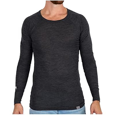 MERIWOOL Mens Base Layer 100% Merino Wool Lightweight Form Fit Top Thermal Shirt