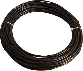 25 Feet (7.5 Meter) Black-Insulated Solid Copper THHN/THWN Wire - 10 AWG, UL Listed, Residential, Commerical, Industrial, Grounding, Electrical Rated for 600 Volts(25ft, Black, 10AWG)