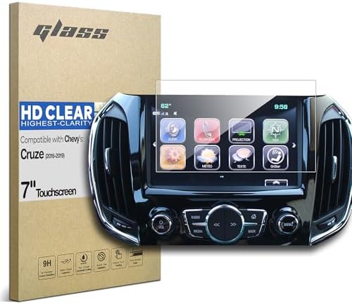 Tempered Glass Screen Protector for 2017/2018/2019 Chevrolet Cruze L/LS/LT/Premier 7 Inch Tochscreen Anti Finger Print/Scratch (HD Clear)