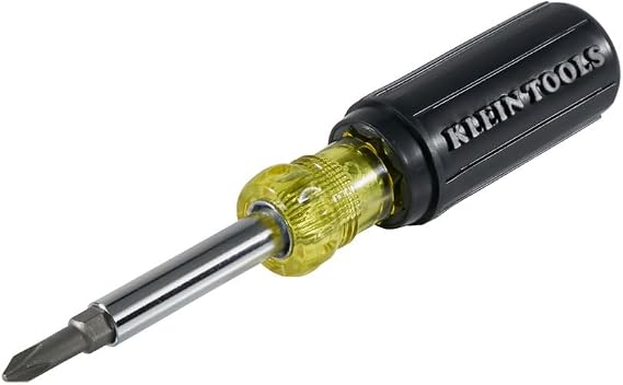 Klein Tools 32476 5-In-1 Multi-Bit Screwdriver / Nut Driver with 2 Slotted, 2 Philips, and 1 Nut Driver Tip