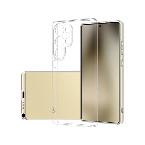 Kilifplus Samsung Galaxy S25 Ultra ile Uyumlu Kılıf Şeffaf Süper Silikon, Esnek, Clear, Tam Uyumlu Kapak
