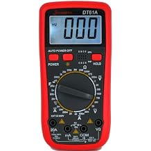 DT61A, AC DC Current 20A Digital Multimeter with Temperature Measurement & Resettable Fuse by Sinometer