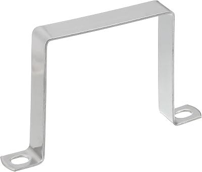 uxcell U Shaped Connector Bracket, 90mm x 90mm 304 Stainless Steel Bar Security Holder Brackets for Door Window Shed Closed Bar Holder Strut Channel, Pack of 1