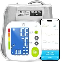 Greater Goods Bluetooth Blood Pressure Monitor with Extra-Large Cuff (15.7"20.5") Automatic Digital Upper Arm BP Monitor for Large Arms, Easy-to-Read Backlit Display, Complete Home Kit