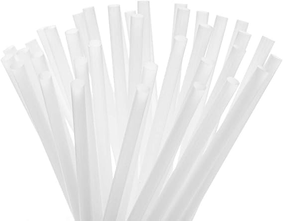 Compostable Drinking Straws - Bulk Pack of 300 - Plastic Alternative Corn-Starch Based Straw for Beverages, Smoothies and Drinks