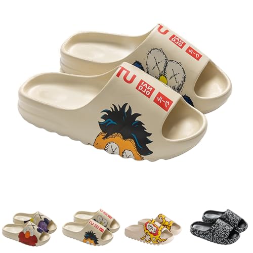 Cloud Slippers and Pillow Slippers for Women and Men,Quick Drying Open Toe Thick Soft Slides,Beach Shoes Water Shoes Non-Slip Indoor and Outdoor Sandals