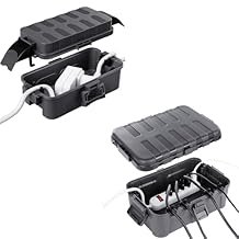 Outdoor Electrical Box Waterproof (12.5 x 8.5 x 5 inch) for Outlet, Plug, Holiday Lights, IP55 Waterproof Electrical Extension Cord Box, Gray
