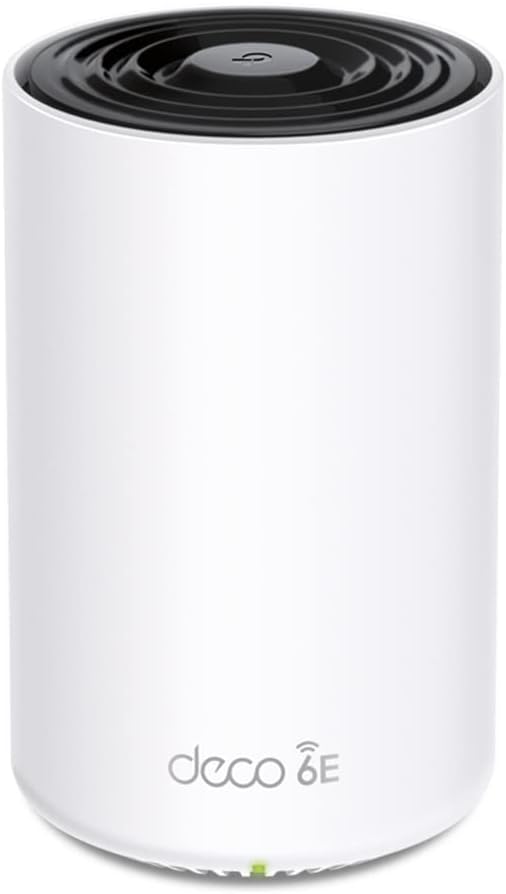 TP-Link Deco XE75 Mesh WLAN Set (1 Pack) Wi-Fi 6E AXE5400 Tri-Band Router & Repeater 3 x Gigabit Ports Additional Unit Recommended for Houses with 1-2 Bedrooms Comprehensive Youth Protection WPA3