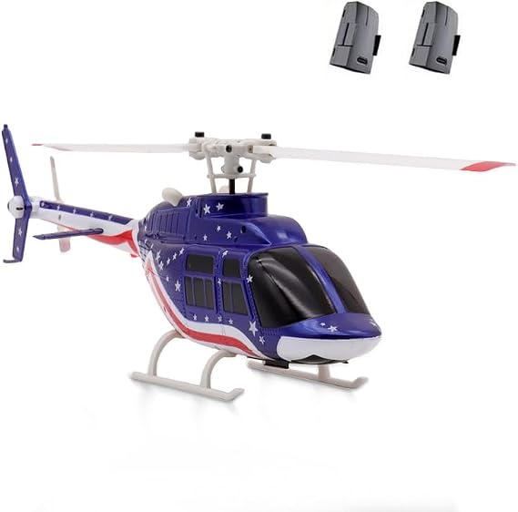 RC ERA A60 MINI Bell 206 RC Helicopter with 6-Axis Gyro, Optical Flow & Altitude Hold 1/42 Scale Flybarless Hobby Remote Control Aircraft for Adults RC Enthusiasts