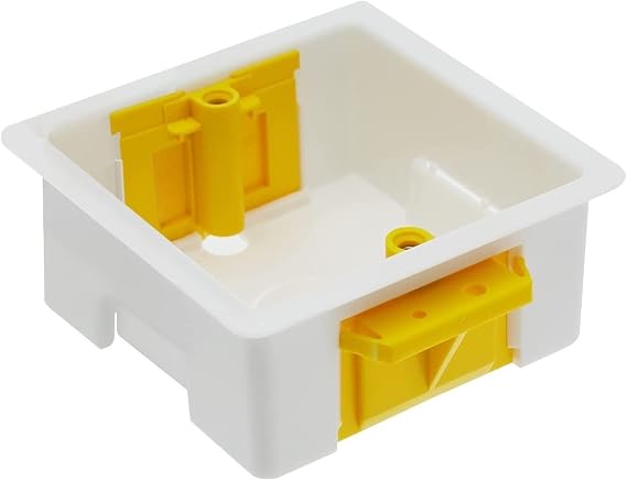 Single Dry Lining Back Box/Pattress Box 35mm 1 Gang, White, Premium Quality Strong Box