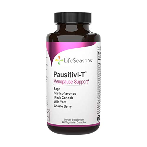 Pausitivi-T - Menopause Support Supplement - Powerful Relief for Hot Flashes, Hormone Imbalance & Night Sweats - Nourishes Tissue - Sage, Chasteberry, Soy Isoflavones & Black Cohosh - 60 Capsules