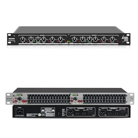 Professional 2/3 Way Stereo/4 Way Mono Crossover and 15-Band Graphic Equalizer Set