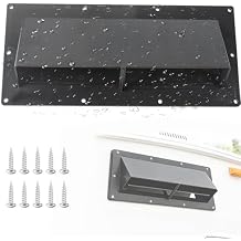 Gekufa RV Exhaust Vent Cover Fits Camper, Trailer, Motorhome Range Hood & Exhaust Vent Includes 10Pcs Screws (Black)