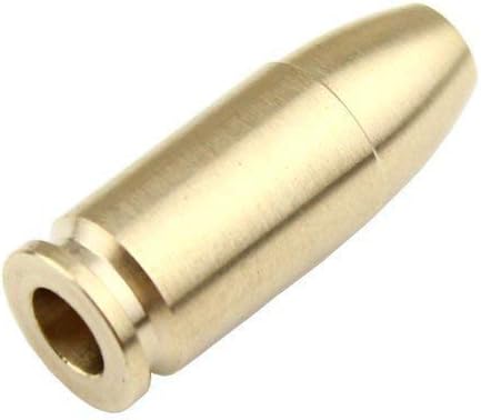 Bullet Shape Brass Knife Lanyard Bead EDC Zipper Pull 550 Parachute Cord Jewelry Bead Pendant (Brass)