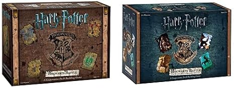 Harry Potter Hogwarts Battle A Cooperative Deck Building Game with USAopoly Harry Potter: Hogwarts Battle - The Monster Box of Monsters Expansion Card Game Bundle