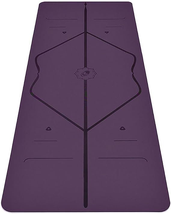 LIFORME Yoga Mat - The World's Best Environmentally Friendly Non-Slip Yoga Mat with Original Unique Alignment Marking System - Biodegradable Mat