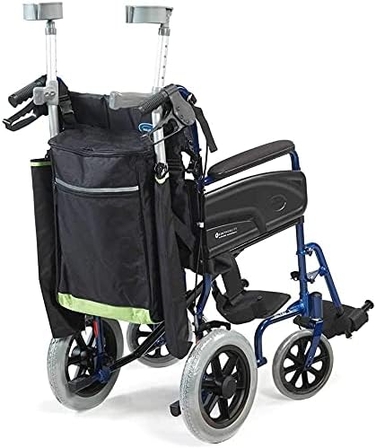 Green & Black Large Scooter or Wheelchair Storage Backpack Bag Mobility Padded Rear Ideal for Holding Walking Stick, Crutches and Other Mobility Equipment