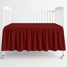 Mattress-Homes Crib Bed Skirt Pleated for Baby Boys Girls, Soft Dust Ruffle, Standard Nursery Bedding Toddler Bedskirt Solid, 14" Drop Pleated Crib Skirt(Ivory Solid - 28" x 52" 14" Drop)