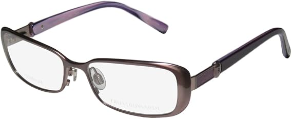 Trussardi 12507 For Ladies/Women Designer Full-Rim Shape Titanium Flexible Hinges Optical Eyeglasses/Spectacles (53-16-135, Mauve/Violet)