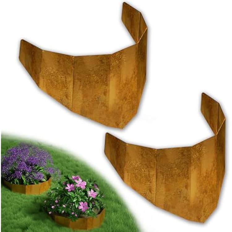 Decoroca Corten Steel Hillside Planter - Innovative & Durable Terrace-Style Planters for Slope Gardening - Prevent Soil Erosion, Beautify Hillsides & Landscapes 40 W x 18 HSet of 2