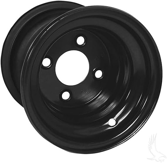 8"x7" Steel Golf Cart Wheel (1, Black)