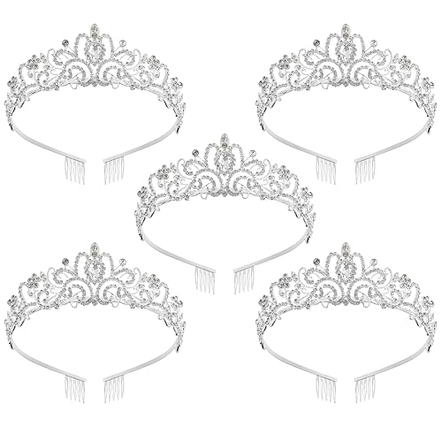 Princess Crown for Women, Crystal Queen Tiaras for Girls Bridal Hair Accessories Gifts for Birthday Wedding Prom, Bridal Party, Pageant, Halloween Christmas Costume