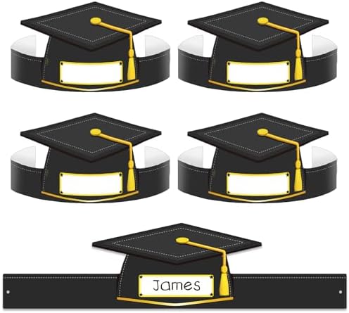 WhatSign Paper Kindergarten Graduation Cap - Preschool Graduation Cap for Kid Students Adjustable Hat 24PCS
