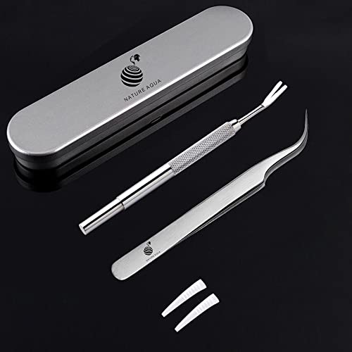 Tick Remover, Tick Removal Tool, Stainless Steel Tick Remover Tool for DogsHumansCatsHorses, Professional Foam Inserts Tick Remover Set- Includes Tick Tweezers, Tick Fork, Handy Tin, Manual 1 Set