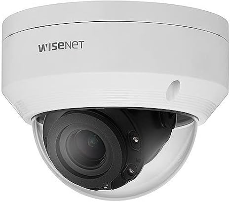 Hanwha Techwin ANV-L7082R A-Series 4MP WDR IR Dome IP Camera, 3.3-10.3mm Motorized Varifocal Lens, Infrared, Corner Mount, Memory Card, White