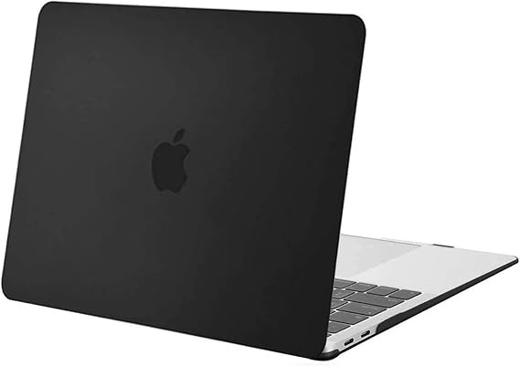 MOSISO Compatible with MacBook Air 13 inch Case M1 2021 2020 2019 2018 | A2337 M1 A2179 A1932, Easy to Install, Ultra-thin Hard Shell Compatible with MacBook Air 13.3 inch Case M1, Black