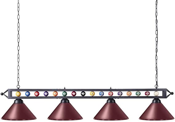 Wellmet Pool Table Light for Billiard Table, 4 Lights Billiard Lamp