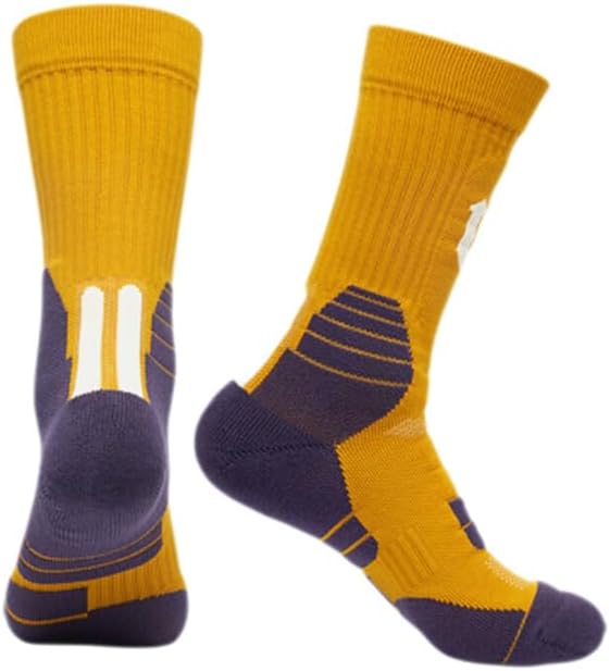 Basketball Soccer Hiking Ski Athletic Outdoor Sports Thick Calf Mid-calf Crew Socks,3 pairs Wen and Women