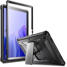 Fintie Shockproof Case for Samsung Galaxy Tab A7 10.4 Inch 2022/2020 Model (SM-T500/T503/T505/T507), Tuatara Rugged Unibody Hybrid Bumper Kickstand Cover with Built-in Screen Protector, Black