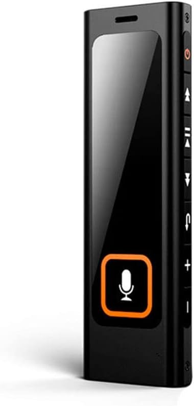 Digital Voice Activated Recorder, Recording from 60m, Record Lectures & Meetings, Sensitive Microphone, Automatic Noise Reduction, Small & Portable, USB, 16G (Color : Black)