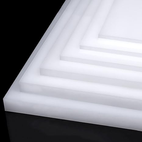 Polypropylene Sheet Rigid Plastic Board, Engineering Plastic Sheet Lightweight PP Panel for Cutting Board, DIY, Water Tank, 2mm Thick, White 200x300mm