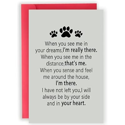 Pet Sympathy Cards, Sympathy Gifts for Loss of Dog Cat, Pet Death Memorial Gifts for Dogs Cats