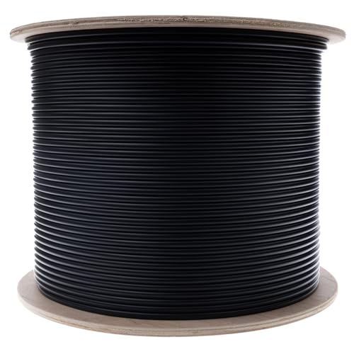 CableWholesale 1000ft Black 6-Strand Fiber Optic Cable OM4 Multimode 50125, Corning ClearCurve, 10 Gbits, IndoorOutdoor, Riser Rated, PVC Jacket - Premium Network Cable