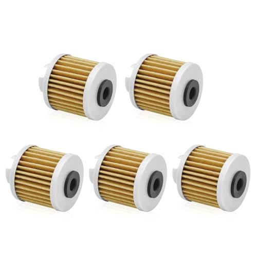 Wai Danie 5 Pcs Motorcycle Oil Filters Compatible with ATC125M YX 150cc 160cc Zongshen 155cc ZS155 ZS190 Engine Motorbike Pit Dirt Bike Replace For Honda # 15412-HB6-003