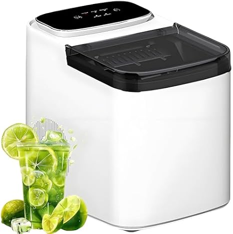 Ice Maker Machine Countertop - Small Bullet Ice Maker with Self-Cleaning Function, Anti-Slip Pad, Perfect for Home, Kitchen, Office Bar