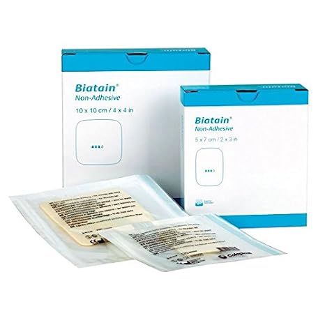 Biatain 3462 Foam Dressings, Self-Adhesive 7.5 cm x 7.5 cm (Pack of 10)