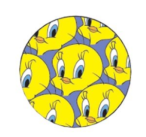 Derma Sciences 1074737 Looney Tunes Bandage, Twenty Spot, 7/8" Diameter (Pack of 2400)