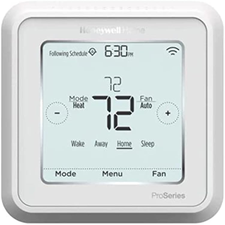 Honeywell TH6320WF2003U Lyric T6 Thermostat, 3 Heat  2 Cool Heat Pump Or 2 Heat  2 Cool Conventional, 4.09 x 4.09 x 1.06
