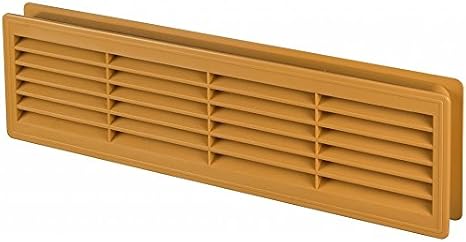 Bathroom Door Air Vent Grille 455mm x 135mm / 18" x 5.3 inch Two Sided Ventilation Cover (Patina)