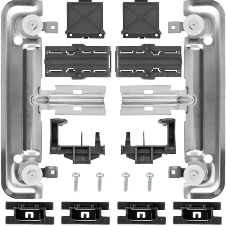 UPGRADED W10712395 Dishwasher Upper Rack Adjuster Kit - Compatible with Whirlpool Kenmore Kitchenaid Dishwasher - Replace W10350375 PS10065979 AP5957560, Fit for WDT730PAHZ0 WDT750SAHZ0 WDT970SAHZ0
