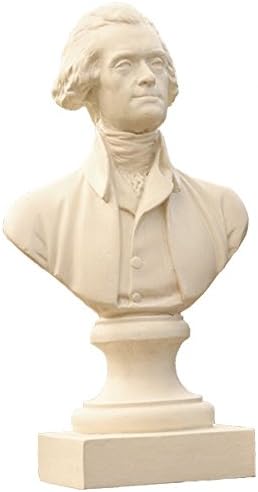 Monticello Thomas Jefferson Bust by Houdon - 12" White